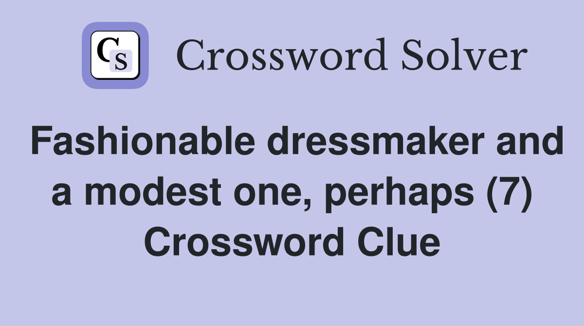 Fashionable dressmaker